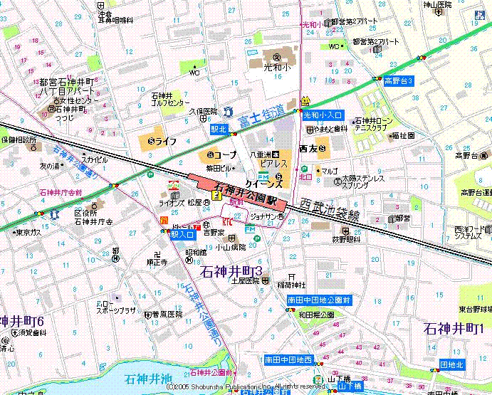 荻窪 石神井 公園 バス 路線 図 路線バス - 周辺地図